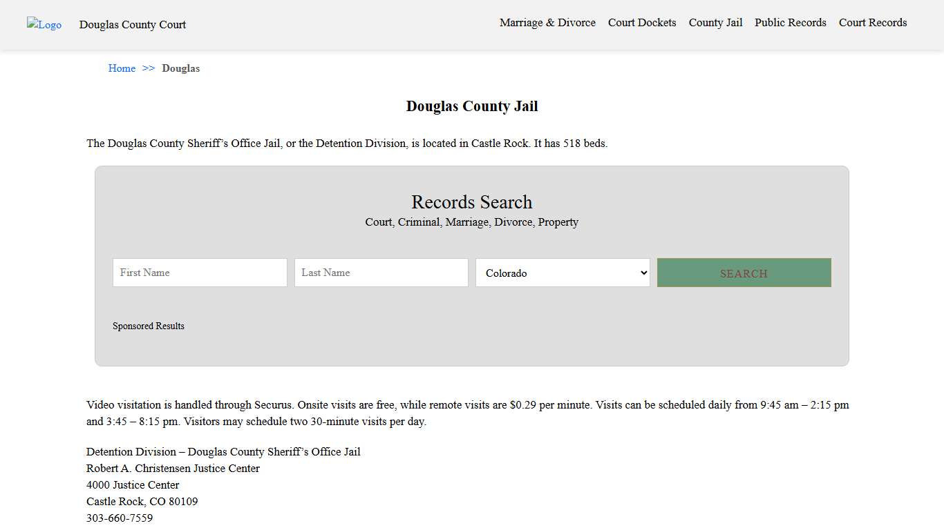 Douglas County Jail Douglas County Court